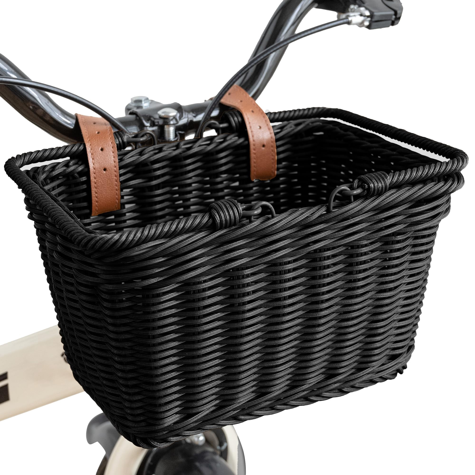 Bike Basket, Front Bicycle Bike Baskets, Small Wicker Bike Basket , Small Wicker Basket for Bike, 1-Pack
