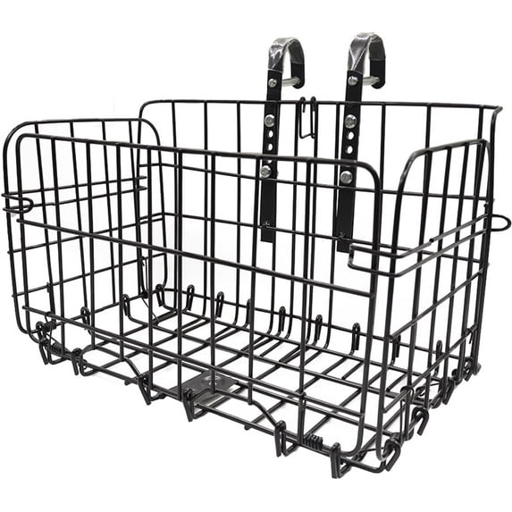BIKTEN Foldable Metal Bicycle Basket for Adult Bikes