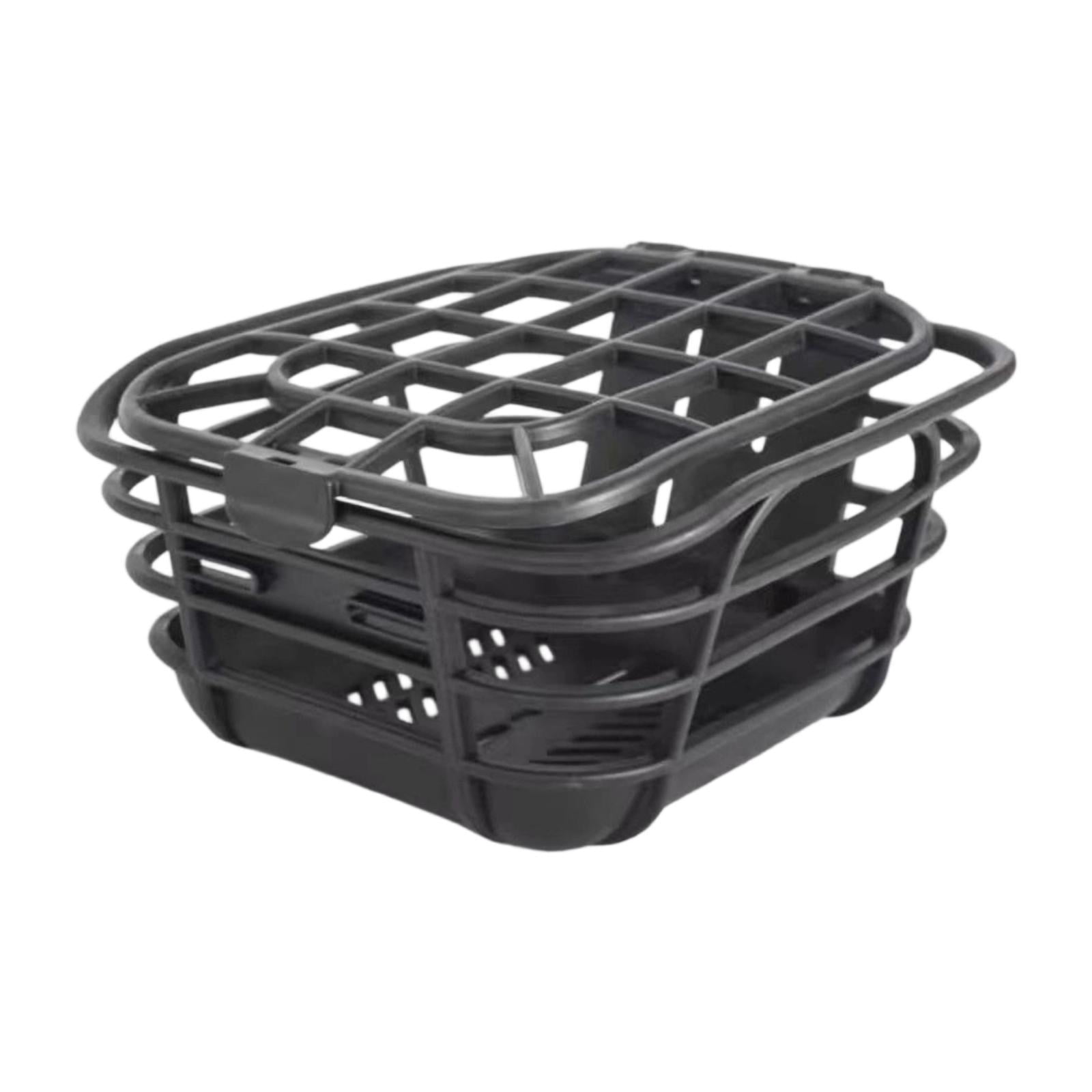 Bike Basket Front Handlebar Basket Storage Container PP Material Secure Lid for Child Outdoor Cycling