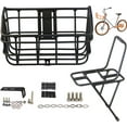 thumbnail image 1 of Bike Basket - Front Handlebar Storage Rack, Sturdy Wire Cargo Carrier, Precise Secure Mounting System, Cycling Accessory, Fits All Bicycle Styles, for Shopping School Picnic, 1 of 16