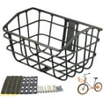 thumbnail image 1 of Bike Basket - Front Handlebar Storage Rack, Sturdy Wire Cargo Carrier, Precise Secure Mounting System, Cycling Accessory, Fits All Bicycle Styles, for Shopping School Picnic, 1 of 9