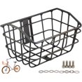 thumbnail image 1 of Bike Basket - Front Handlebar Storage Rack, Sturdy Wire Cargo Carrier, Precise Secure Mounting System, Cycling Accessory, Fits All Bicycle Styles, for Shopping School Picnic, 1 of 14