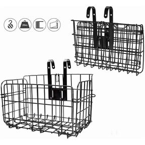 Bike Basket, IRuiYinGo Front Rear Bicycle Baskets Foldable Bike Cargo Rack for Bike Accessories