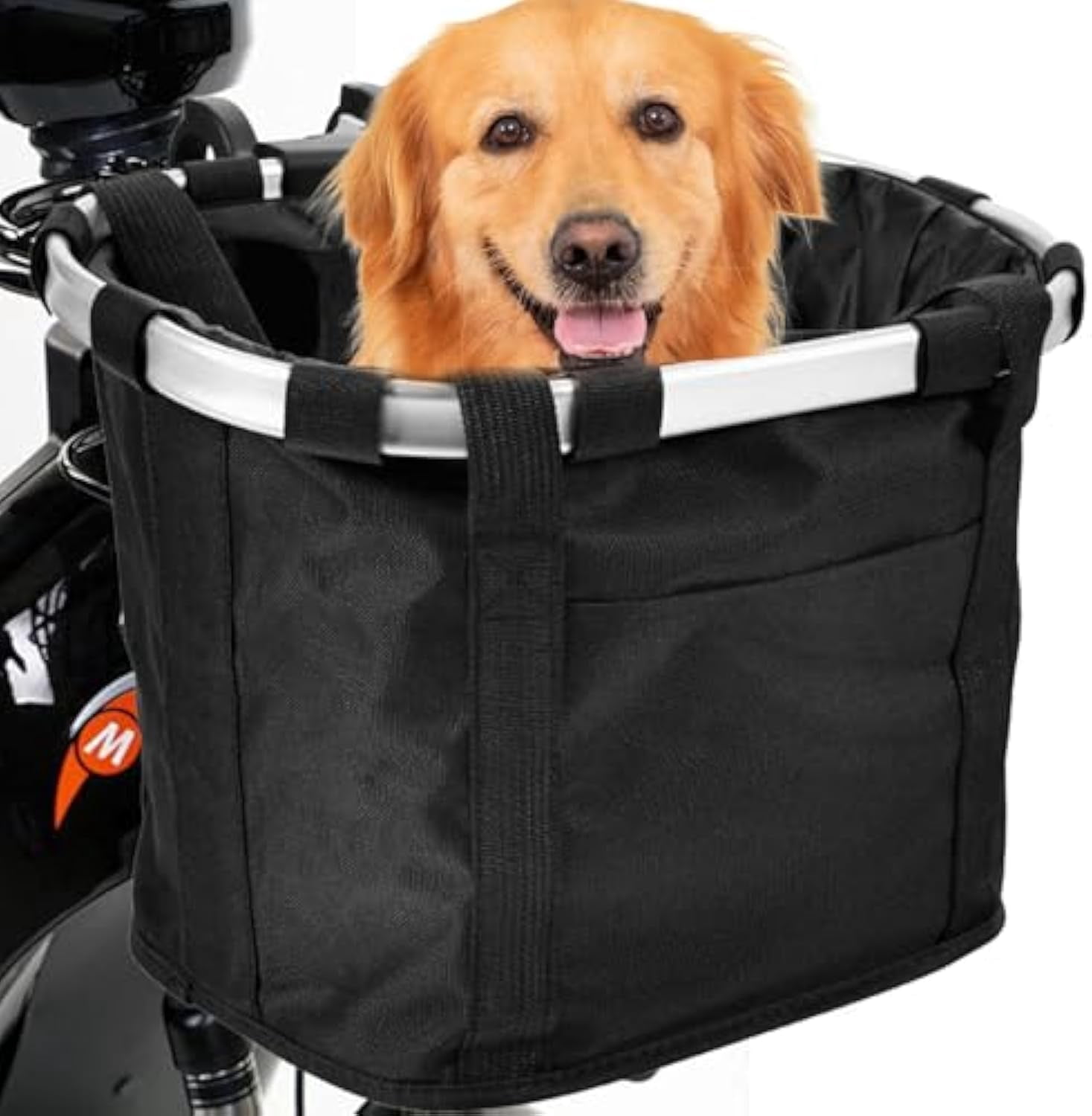 Bike Basket for Small Dogs 10lb Folding Removable Front Bicycle