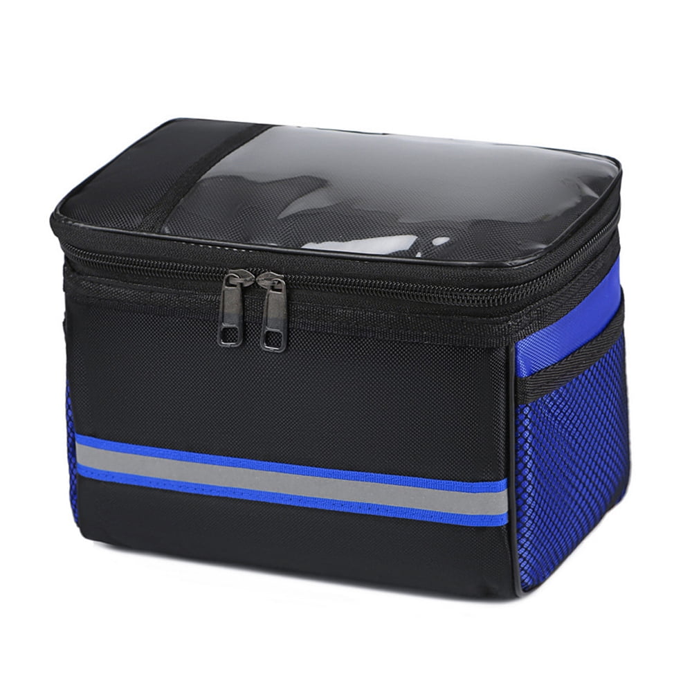 Bike Baskets Bag with Reflective Stripe Bicycle Handlebar Bag Bike Frame Bag Bicycle Bag Bike
