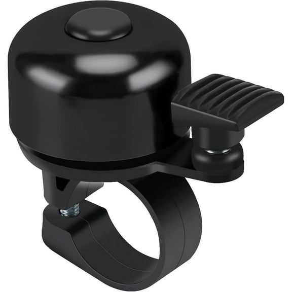 Bike Bell 1-Pack, Loud And Crisp Bike Bell, Mini Cute Bike Horn For Adult And Kids Bikes, Anti-Rust Coating And Sturdy Ring For Left And Right Handed-Schwarz