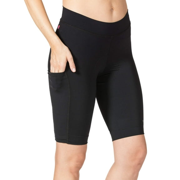 Terry Bike Bermuda Shorts Women Padded | Hi-Rise High Waisted Bottoms for Womens Cycling | 11" Long | Fleet Air Chamois