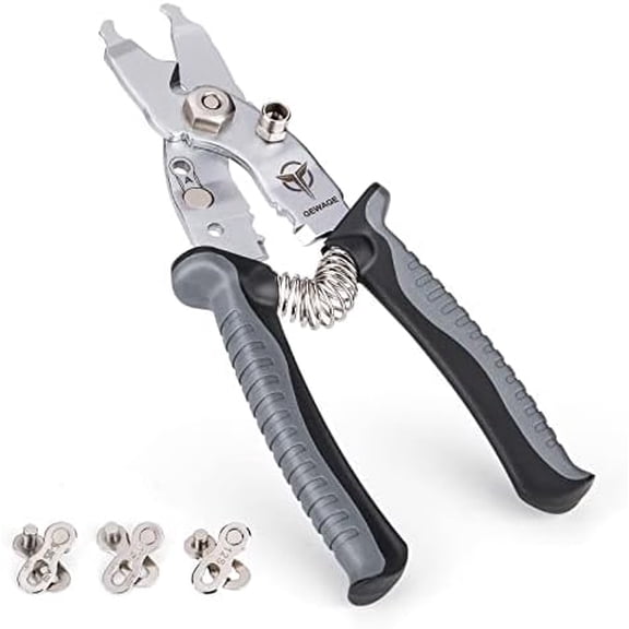 Bike Bicycle Pliers- 5 in 1 Bike Tool Kit for Cable Cutter/Chain Quick Link Switch/Cable Reaming/Spare Master Link/Inner Cap Clamp - Professional Bicycle Tool with Bicycle Missing Link