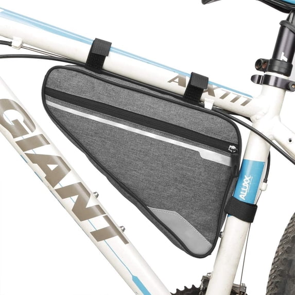 Bike Bicycle Triangle Frame Bag, Bicycle Storage Bag Pack, Waterproof Bike Triangle Saddle Frame Pouch, Cycling Accessories Pack, for Road, Mountain, Commute Bike