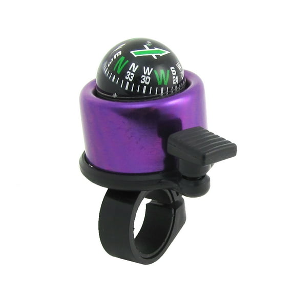 Unique Bargains Bike Black Purple Plastic Metal 22mm Diameter Handlebar Compass Bell