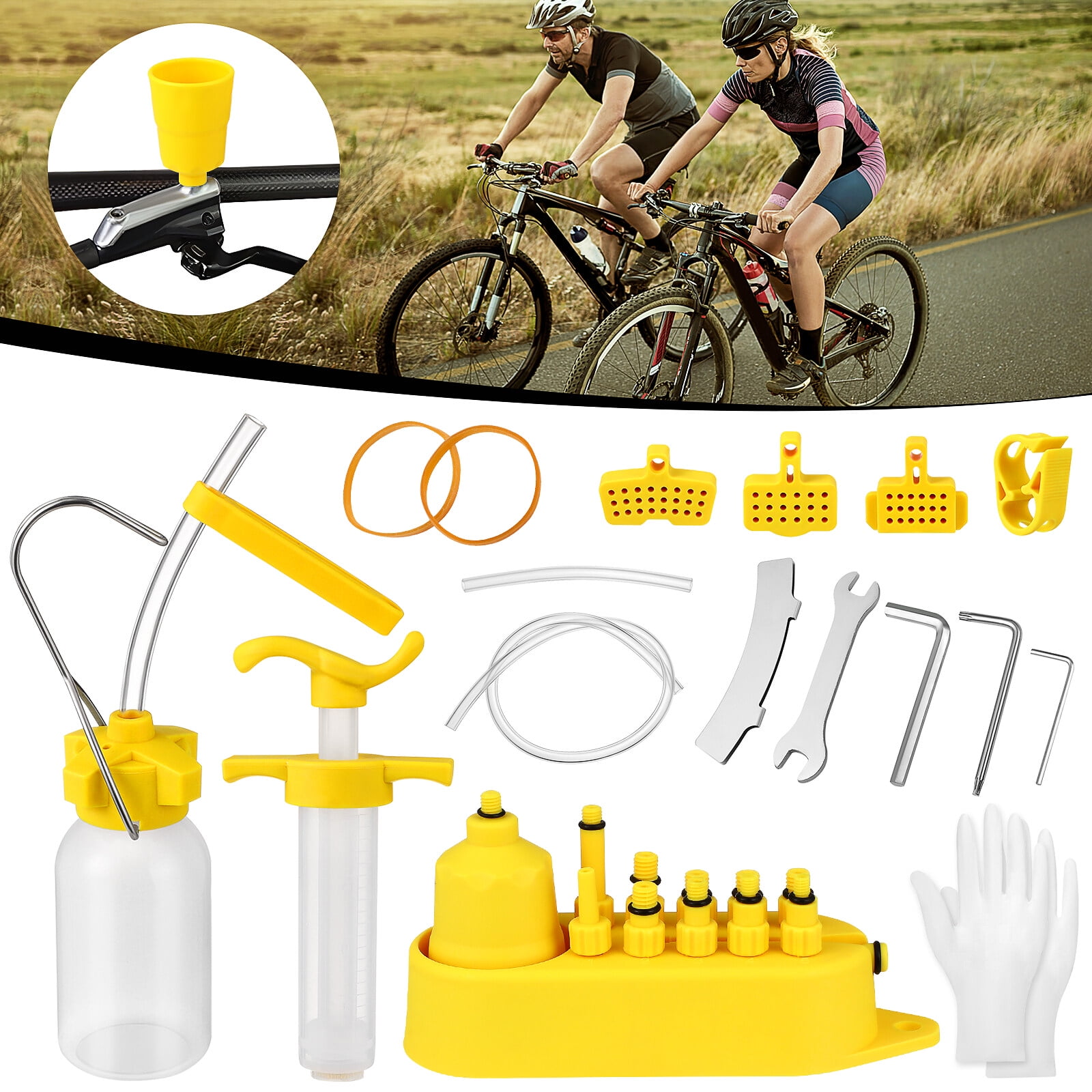 Bike Brake Bleed Kit Hydraulic Bike Disc Brake Bleed Kit Tool Set Bike