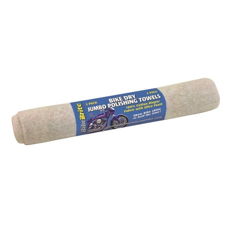 Bike Brite Dry Jumbo Polishing Towels, Pack of 3
