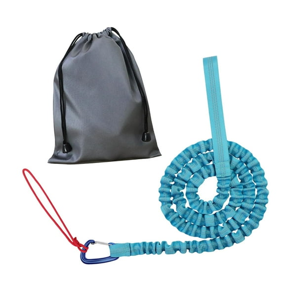 Bike Bungee Tow Rope Traction Rope Cord Outdoor Accessories Durable Nylon Pull Rope Road Bike Elastic Leash Belt for Adult Parent Child blue