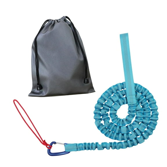 Bike Bungee Tow Rope Traction Rope Cord Outdoor Accessories Durable Nylon Pull Rope Road Bike Elastic Leash Belt for Adult Parent Child blue