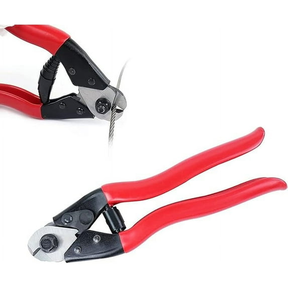 Bike Cable Cutter, Heavy Duty Manganese Steel Labor Saving Wire Cutter, Sharp Cable Shifter Tool Up to 5/32" for Deck Stair Railing Strong Thick Seal Metal Fence Bicycle Repair