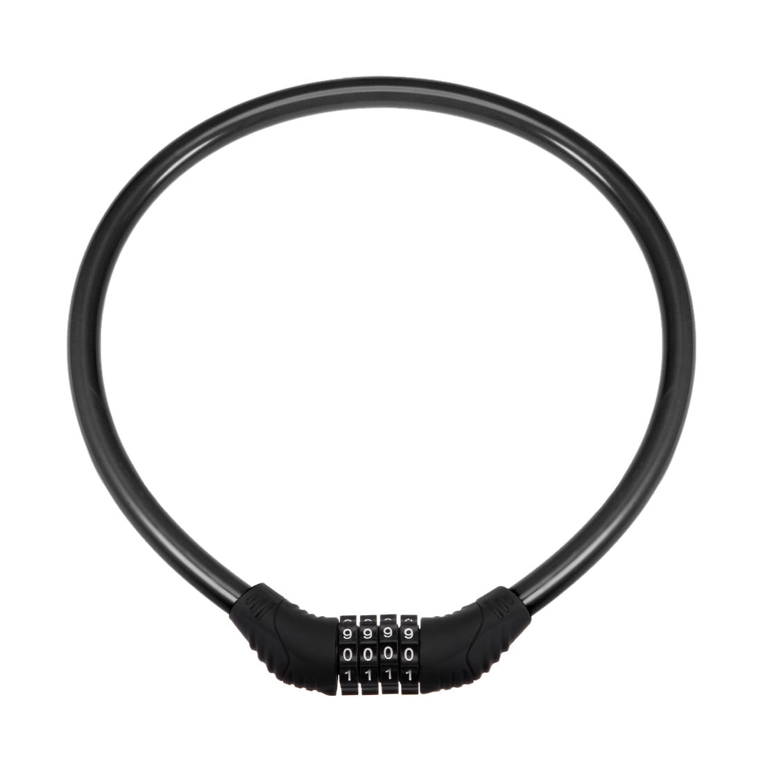 Bike Cable Lock, 4 Digit Resettable Combination Lock, Black, 2 Feet