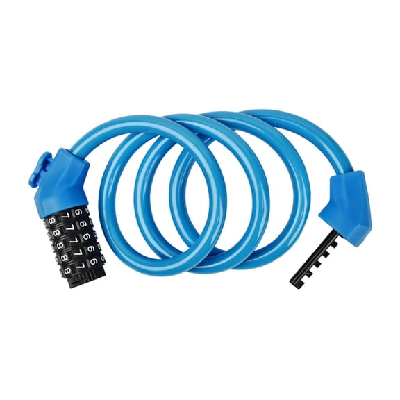 Bike Cable Lock 5Digit Combination Coiling Cable Lock Bike Password Lock Resettable Combination Bicycles Lock