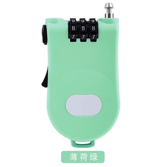 Cable Lock with Retractable Cable - 3-Digit Combination Security Padlock for Outdoor Travel, Gym, and Bike