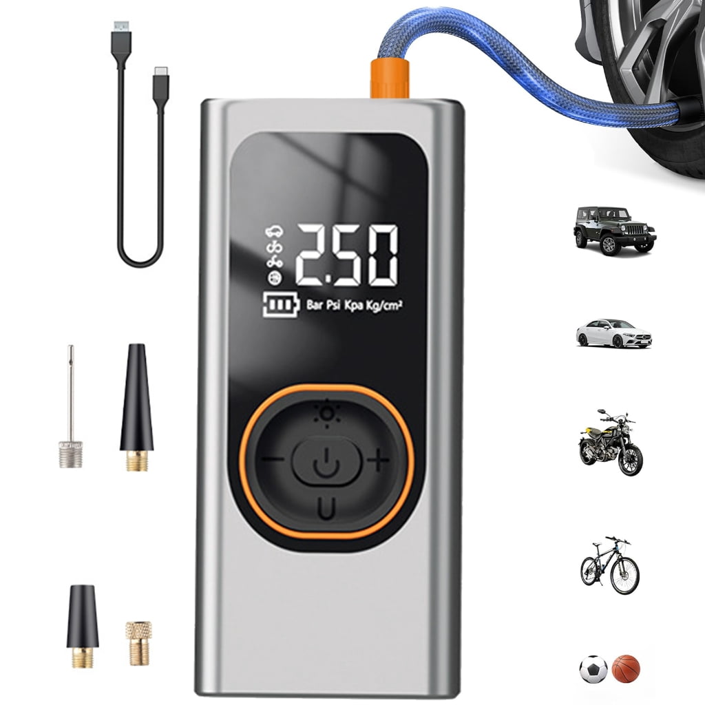 Bike Car Starting Device Digital Tire Inflator, with LED Light for ...
