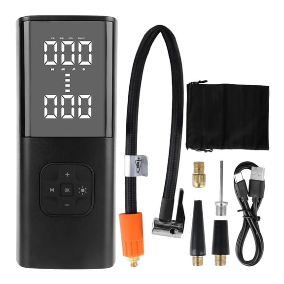 Bike Car Starting Device Jump Starters Digital Tire Inflator, with LED Light for Unexpected Low Tire Pressure Situations