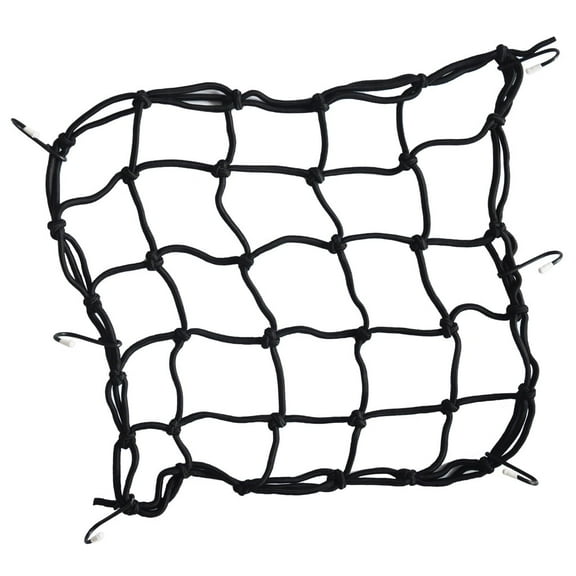 Bike Cargo Net Motorcycle Helmet Holder Bicycle Carrier Mesh 6 Hooks Hold Down Bungee Stretch Luggage Web