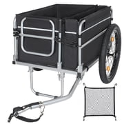 Bike Cargo Trailer, 110lbs Load Capacity,Foldable Compact Storage, Universal Safe Hitch System, Featuring upgraded Fat tires, for Camping, Groceries, Hauling Essentials