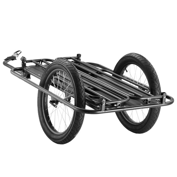 Bike Cargo Trailer, 275 lbs Load Capacity, Heavy-Duty Bicycle Wagon Cart, Foldable Compact Storage & Quick Release with Universal Hitch, 20" Wheels, Fits Most Bike Wheels, Carbon Steel Frame