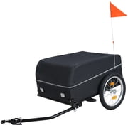 Bike Cargo Trailer, 88 lbs Load Capacity, 16 in Inflatable Tires, Universal Hitch, Foldable Storag