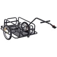 thumbnail image 1 of Bike Cargo Trailer Bicycle Carriage Trailer Foldable Compact Storage Bike Wagon Cart with Universal Hitch, 16" Wheels, 160 lbs. Capacity, Black, 1 of 8