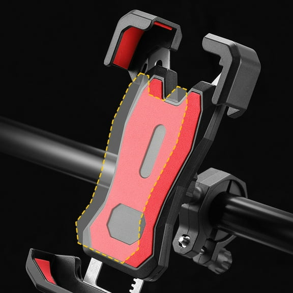 Bike Cell Phone Holder, Bike Handlebar Phone Mount [2025 Upgraded] Motorcycle Phone Mount, for iPhone Bike Mount, Bicycle Phone Mount Handlebar Fit For EBike, Scooter,Bike Accessories-Red