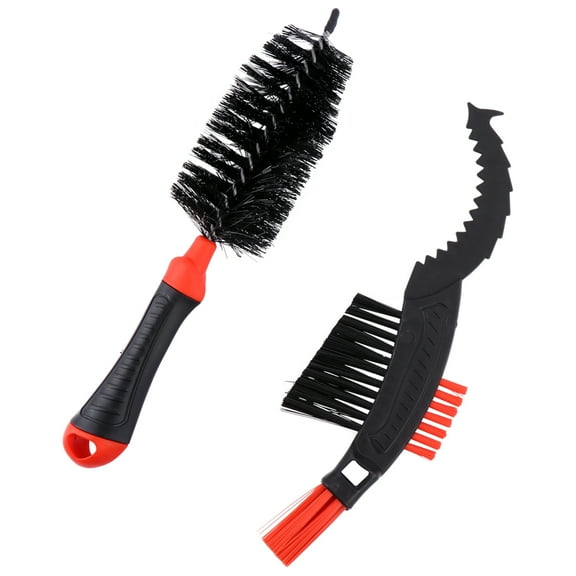 Bike Chain Brush Bicycle Chain Brush Fruit Cleaner Spinner Chain Dust Removal Supplies Nylon Red 27X5CM 2 Pcs