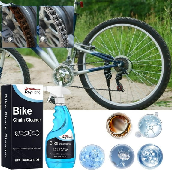 Bike Chain Cleaner under $5! Yannianjz Bike Chain Cleaner Spray, 120ml Dirt and Rust Remover for Bicycle Chains, Fast-Drying Degreaser and Lubricant for Motorcycle