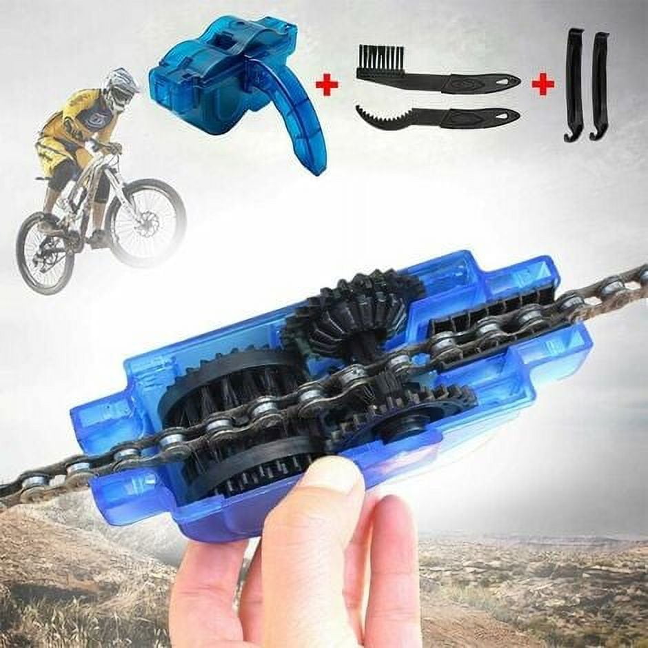 Bike Chain Cleaning Kit with Brush and Sprocket Lever, Quick and Clean