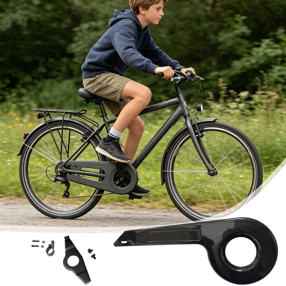 Bike Chain Guard for 32-36 Tooth Chainring – Universal Bicycle Chain Cover – Sturdy Plastic Protector for Children and Adult Bikes – 1 Pack