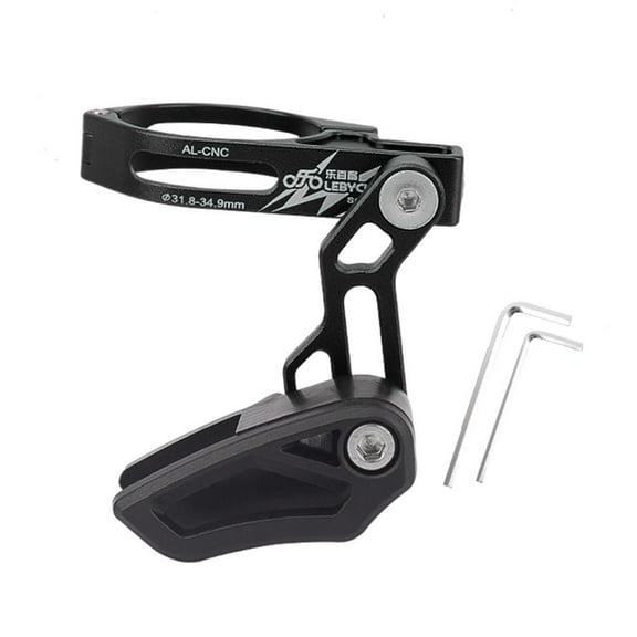 Bike Chain Guide, Chain Tensioner , Mountain Bike Chain Stay, Prevent Chain Drop and Chain Jump, Used for Single-Piece Flywheel - Universal black