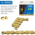 thumbnail image 1 of Bike Chain Kit Mountain Bicycle 10 Speed Bicycle Chain Full Plating Anti-rust Gold Reusable Bicycle Chain, 1 of 8