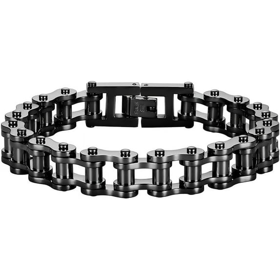 Bike Chain Link Bracelet, Stainless Steel Chain Bracelet for Men, Fashionable and Versatile Motorcycle Chain Bracelet, Holiday/Anniversary/Valentine's Day Gift