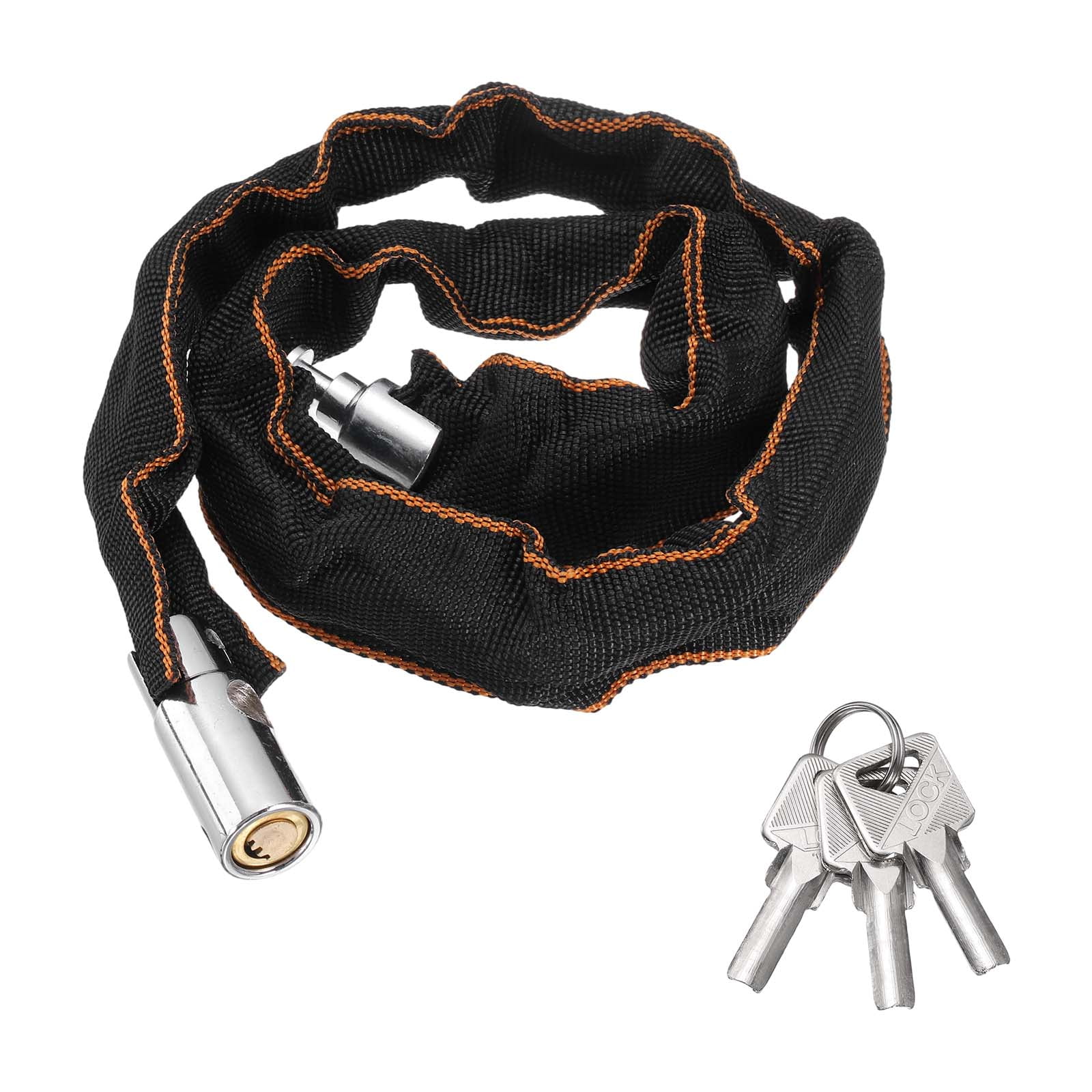 Bike Chain Lock, (31 Inch, Black) (1 Pcs), Manganese Steel Anti-Theft Bicycle Chain Round Lock with Keys, Suit for - Bike/Motorcycle/Scooter/Truck