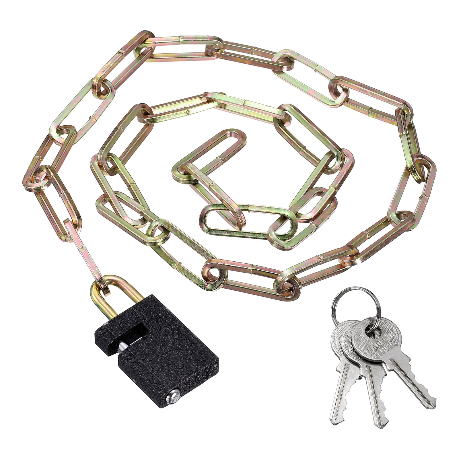 Bike Chain Lock, (41 Inch, Black) (1 Pcs), Manganese Steel Anti-Theft Bicycle Square Chain Lock with Keys, Suit for - Bike/Motorcycle/Scooter/Truck