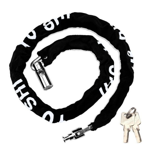 Bike Chain Lock, Bicycle Lock with 2 Keys, Bike Locks Heavy Duty Anti Theft, Bike Lock Chains for Motorbikes, Trucks, Iron Gates, Trolleys, Scooters