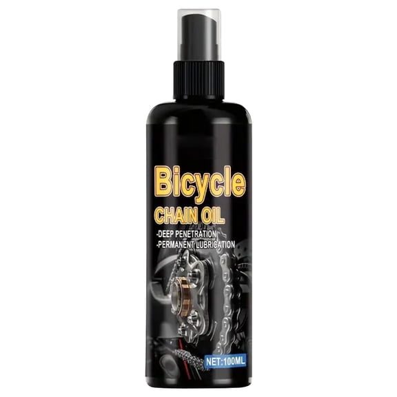 Bike Chain Lube - Liquid Chain Wax to Clean, Smooth & Silence - Ultra Fast Bike Lube - Special Formula for Friction Reduction & Improved Wattage Output in Different Weather, 3.38oz,Black