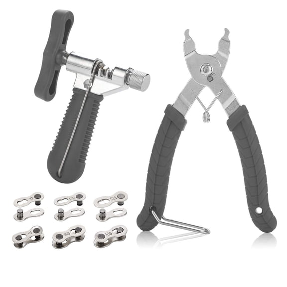 Bike Chain Repair Tool Set with 6 Pairs Missing Links for 6-10 Speed Chains