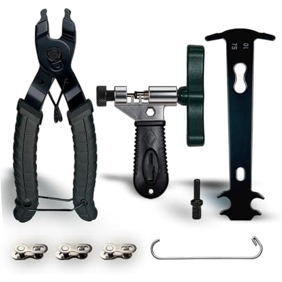Bike Chain Repair Tools Set, Includes Bicycle Chain Breaker Tool, Master Link Plier, Wear Indicator and 3 Pairs Missing Links for 6-10 Speed Chains$$Sport & Recreation Other