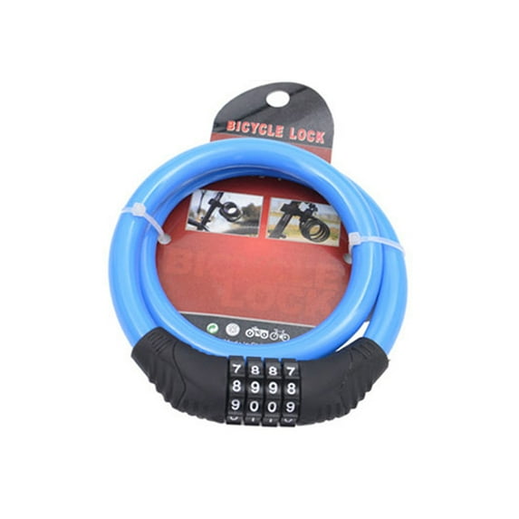 Bike Combination Lock, Resettable Steel Keyless Bicycle Lock, Lightweight 4-Digit Number Security Coded Cable Lock, 0.5 x 23.62 for Bicycle, Mountain Bike, Scooter