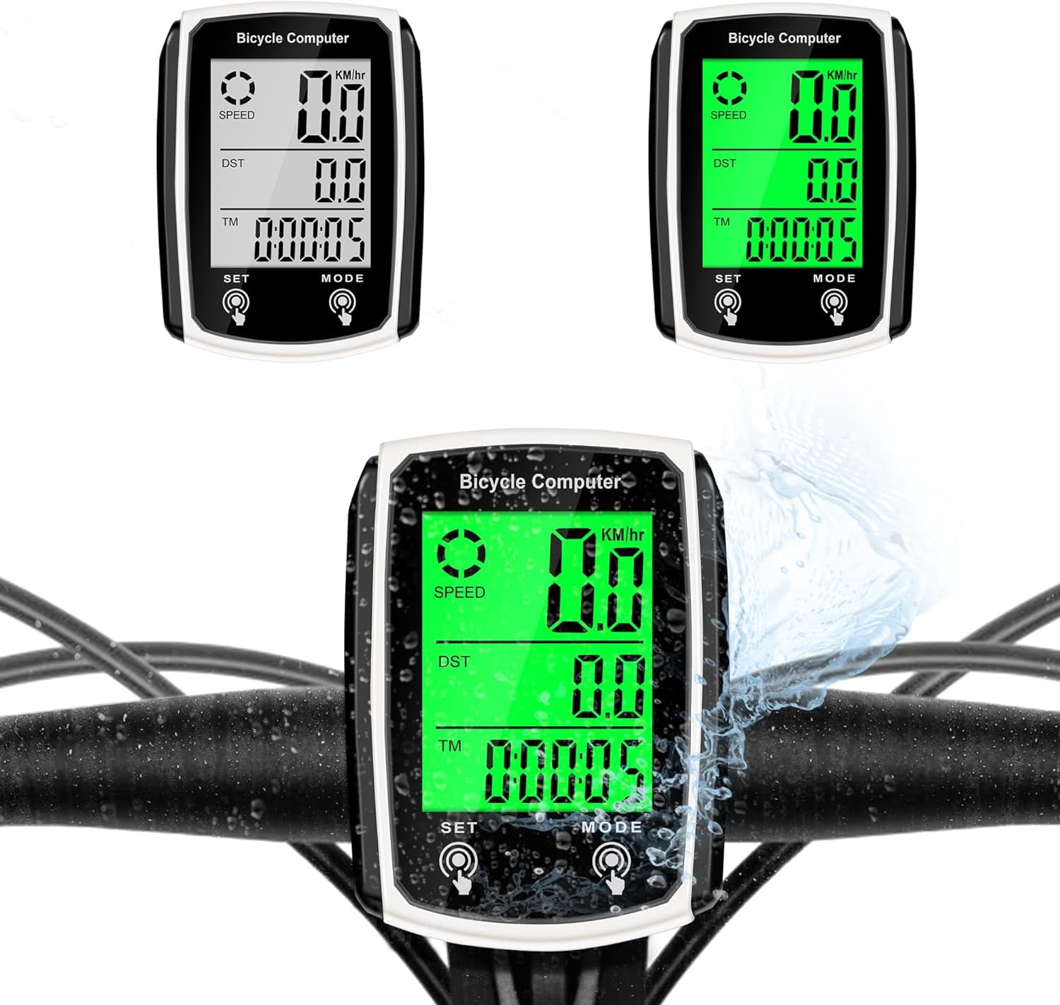 Bike Computer and Bicycle Odometer Wired KM/H Bike Speedometer with ...