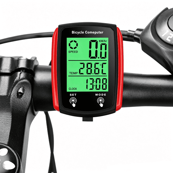 Bike Computer,Bicycle Speedometer,Bicycle odometers,Wired Cycling Odometer,Multifunctional & Waterproof,Smart Touch Backlight,HD Digital LCD Big Display for Training,Hiking,Riding (Black)