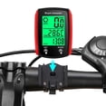 thumbnail image 1 of Bike Computer,Bicycle Speedometer,Bicycle odometers,Wireless Cycling Odometer,Multifunctional & Waterproof,Smart Touch Backlight,HD Digital LCD Big Display for Training,Hiking,Riding (Red), 1 of 8