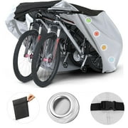 Bike Cover,Waterproof Outdoor Bicycle Cover Anti Dust Rain Snow UV, Bike Rain Cover for Mountain, Road & Heavy Duty Bikes with Lock Holes & Storage Bag
