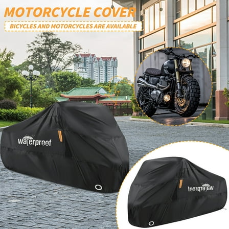 Bike Cover, Waterproof Outdoor Bicycle Cover Rain UV Snow Proof with Anti-theft Lock Hole Outside Bike Storage Covers for Mountain Road Electric City Bike