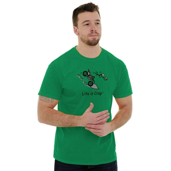 Bike Crash Accident Motorcycle Men's Graphic T Shirt Tees Brisco Brands S